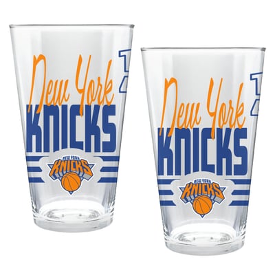 New York Knicks Two-Piece 16oz. Heritage Pint Glass Set