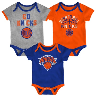 New York Knicks Outerstuff Newborn & Infant Born To Ball 3-Pack Bodysuit Set