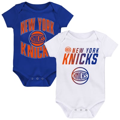  New York Knicks Outerstuff Newborn Snuggle Blitz Two-Piece Bodysuit Set - Blue