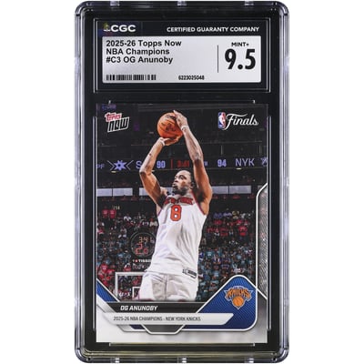 OG Anunoby New York Knicks 2025-26 Topps Now 25-26 NBA Champions #C3 CGC Authenticated MINT+ 9.5 Card