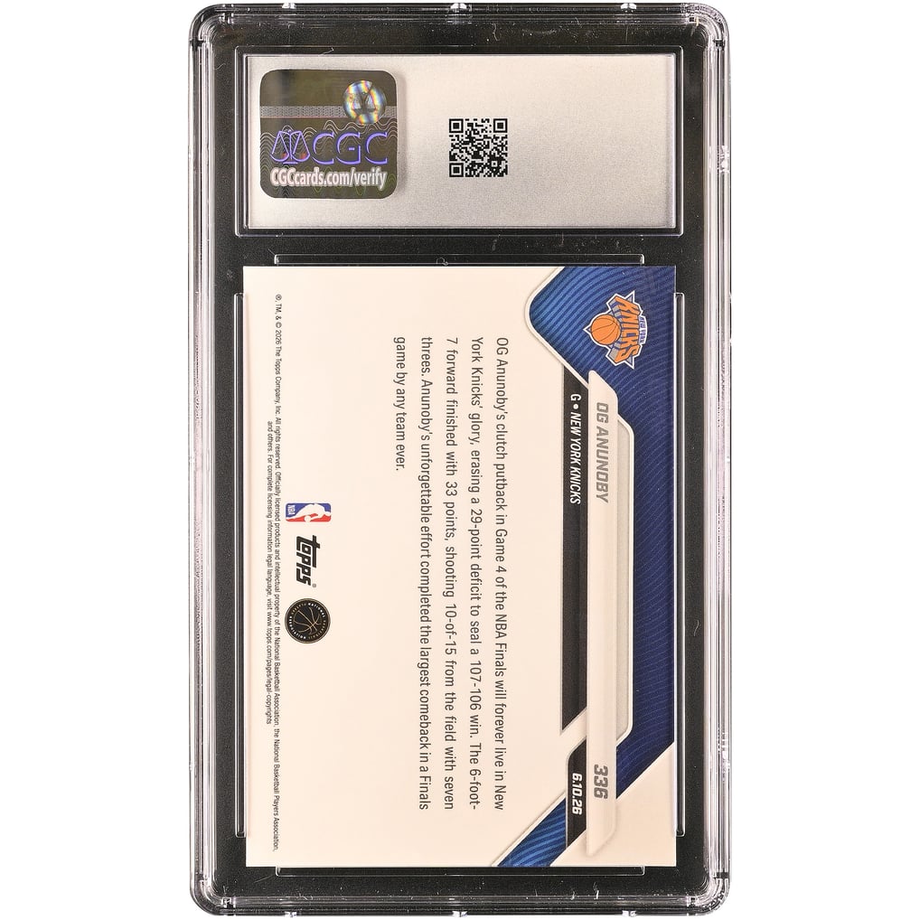 OG Anunoby New York Knicks 2025-26 Topps Now Game-Winning Putback Seals ...