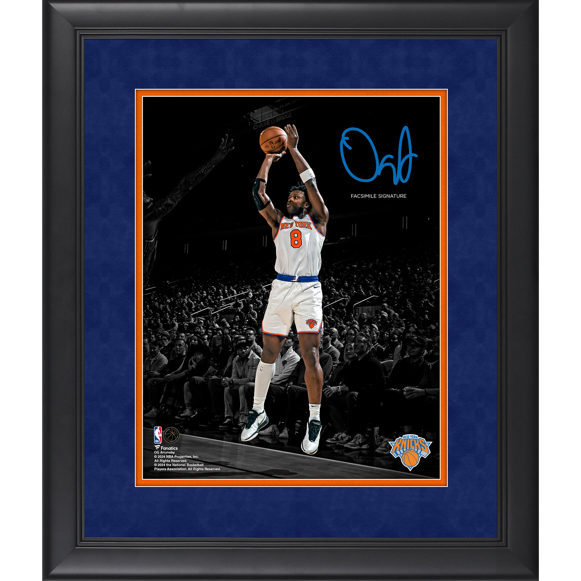 OG Anunoby New York Knicks Facsimile Signature Fanatics Authentic 