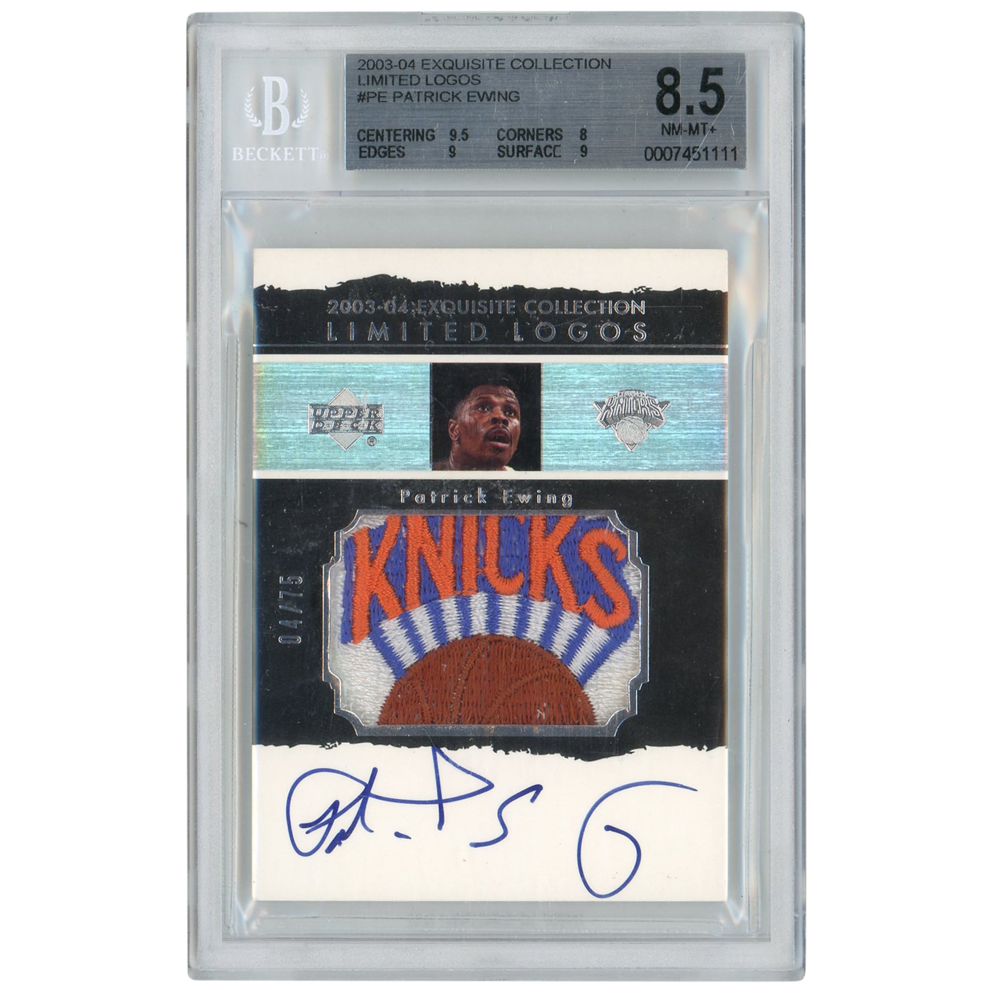 Patrick Ewing New York Knicks Autographed 2003-04 Upper Deck 