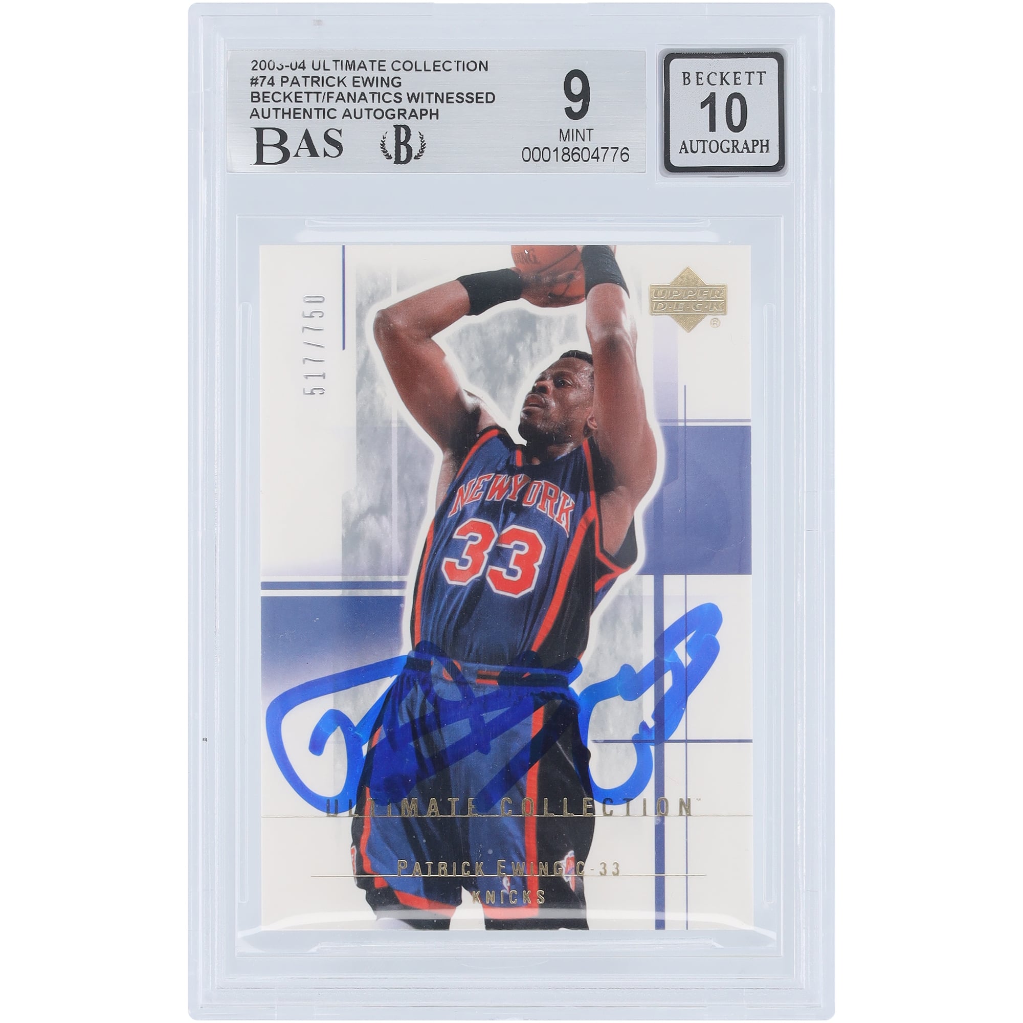 Patrick Ewing New York Knicks Autographed 2003-04 Upper Deck 