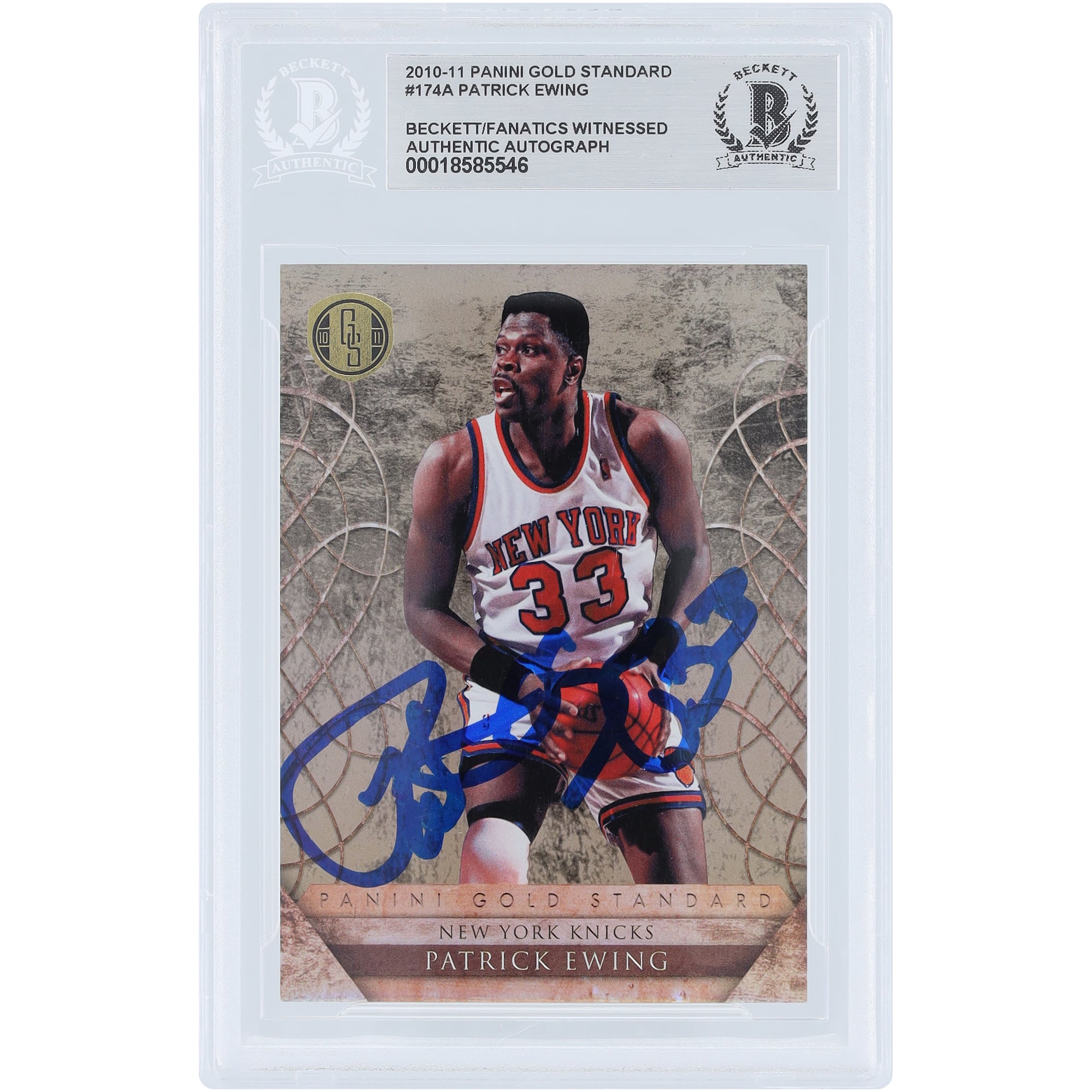 Patrick Ewing New York Knicks Autographed 2010-11 Panini Gold 
