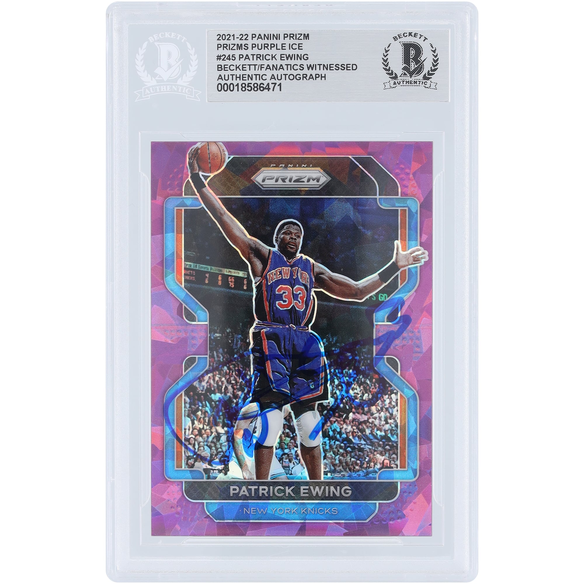 Patrick Ewing New York Knicks Autographed 2021-22 Panini Prizm 