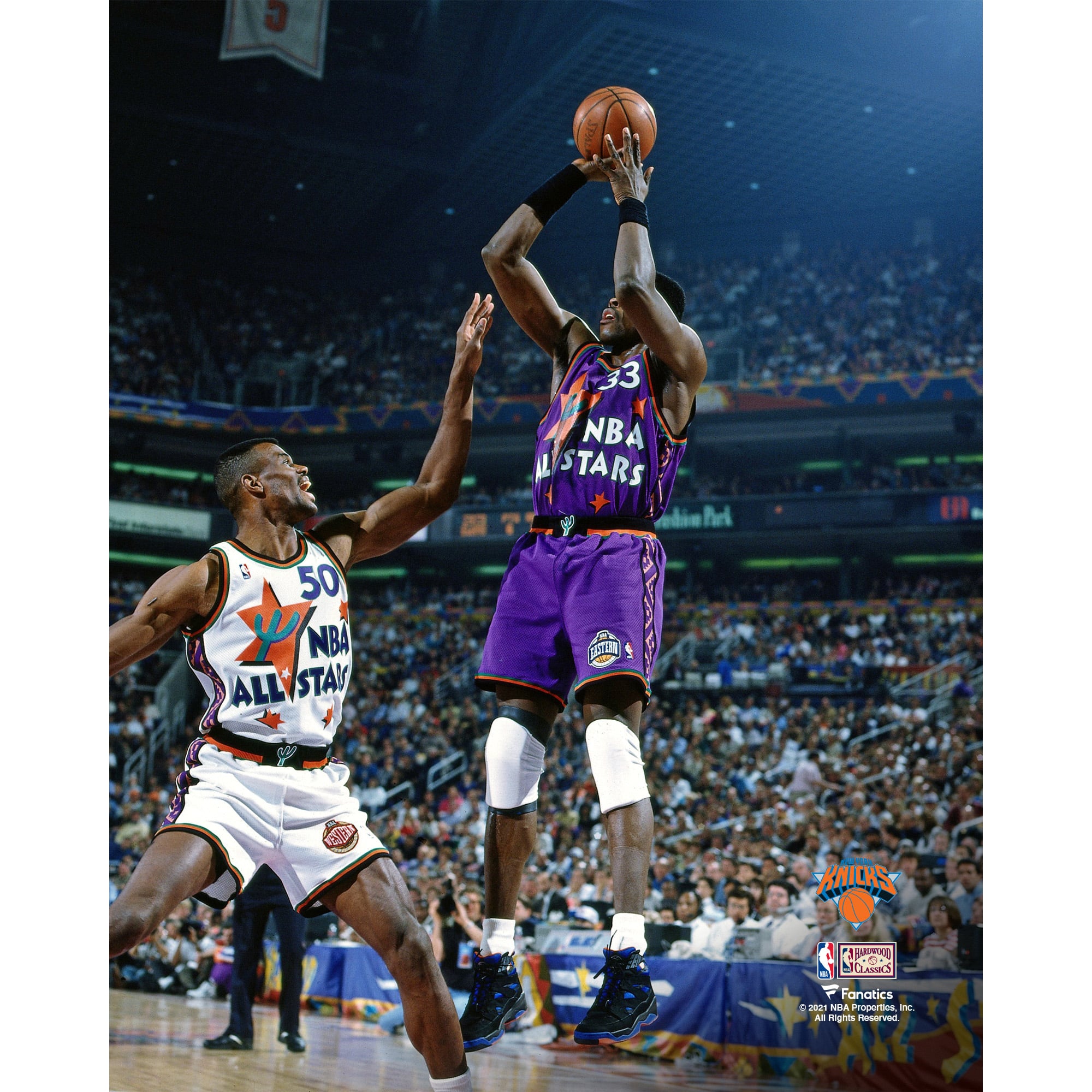 Patrick Jump Patrick Ewing Getting Dunked On