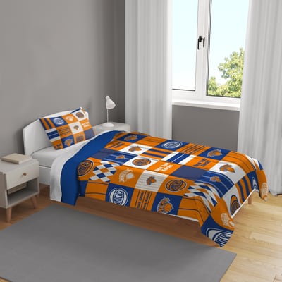 New York Knicks Pegasus Patchwork Plaid Two-Piece Twin/Twin XL Bed in a Bag Set
