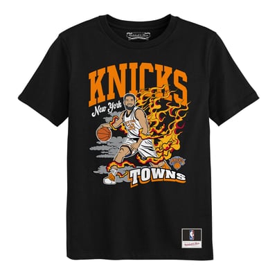 Karl-Anthony Towns New York Knicks Mitchell & Ness Preschool Fired Up T-Shirt - Black