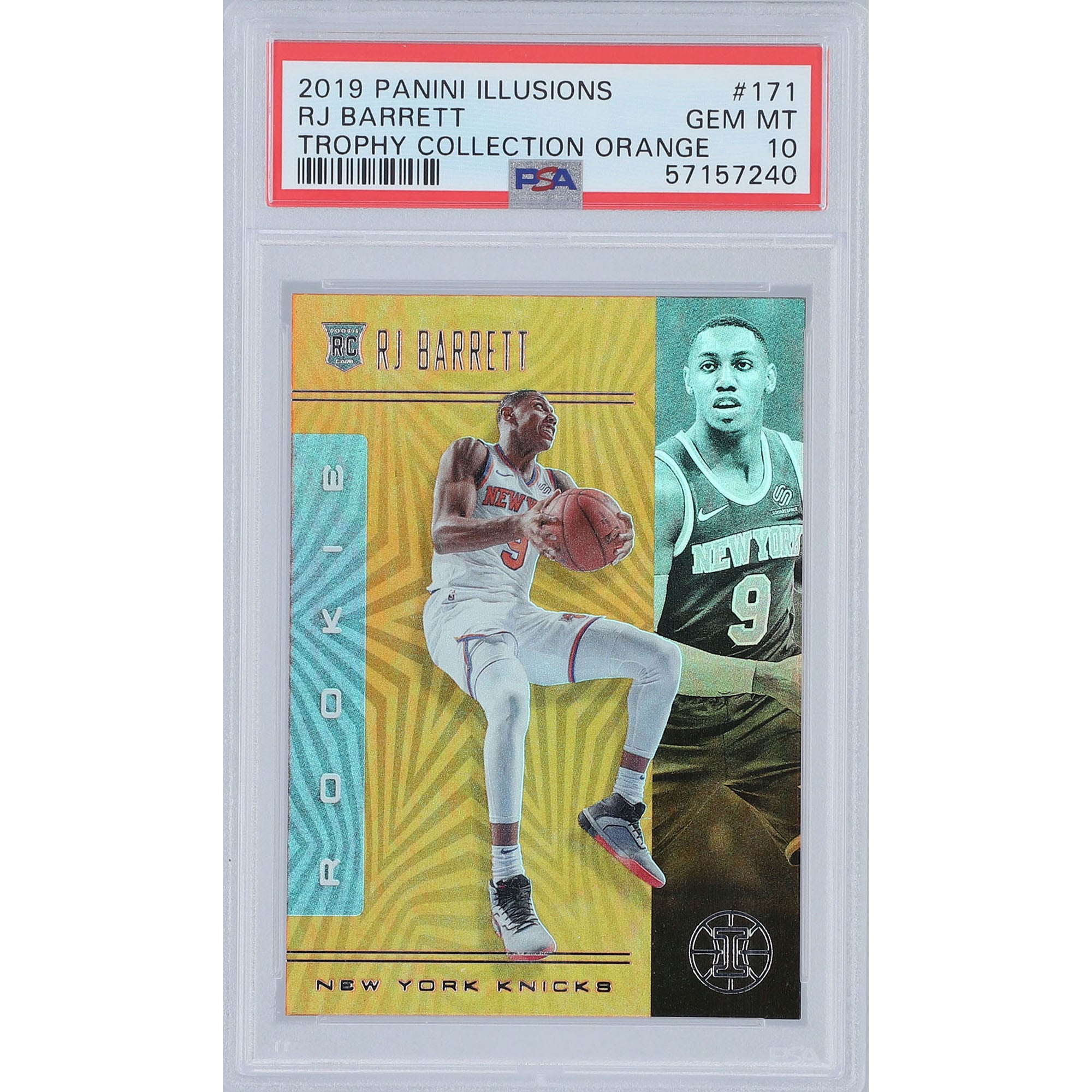 New York Knicks RJ Barrett 2019-20 Panini Illusions Orange