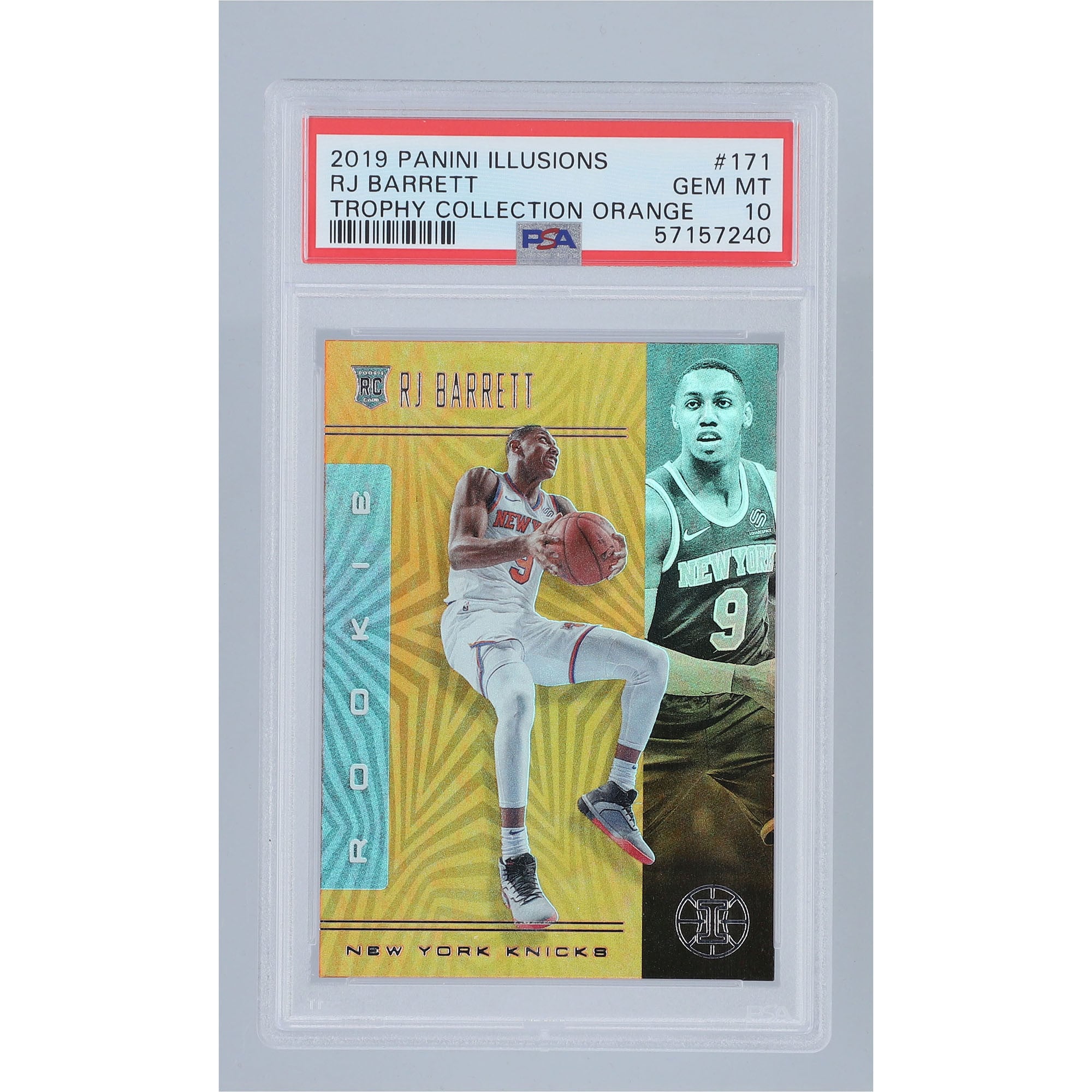 New York Knicks RJ Barrett 2019-20 Panini Illusions Orange