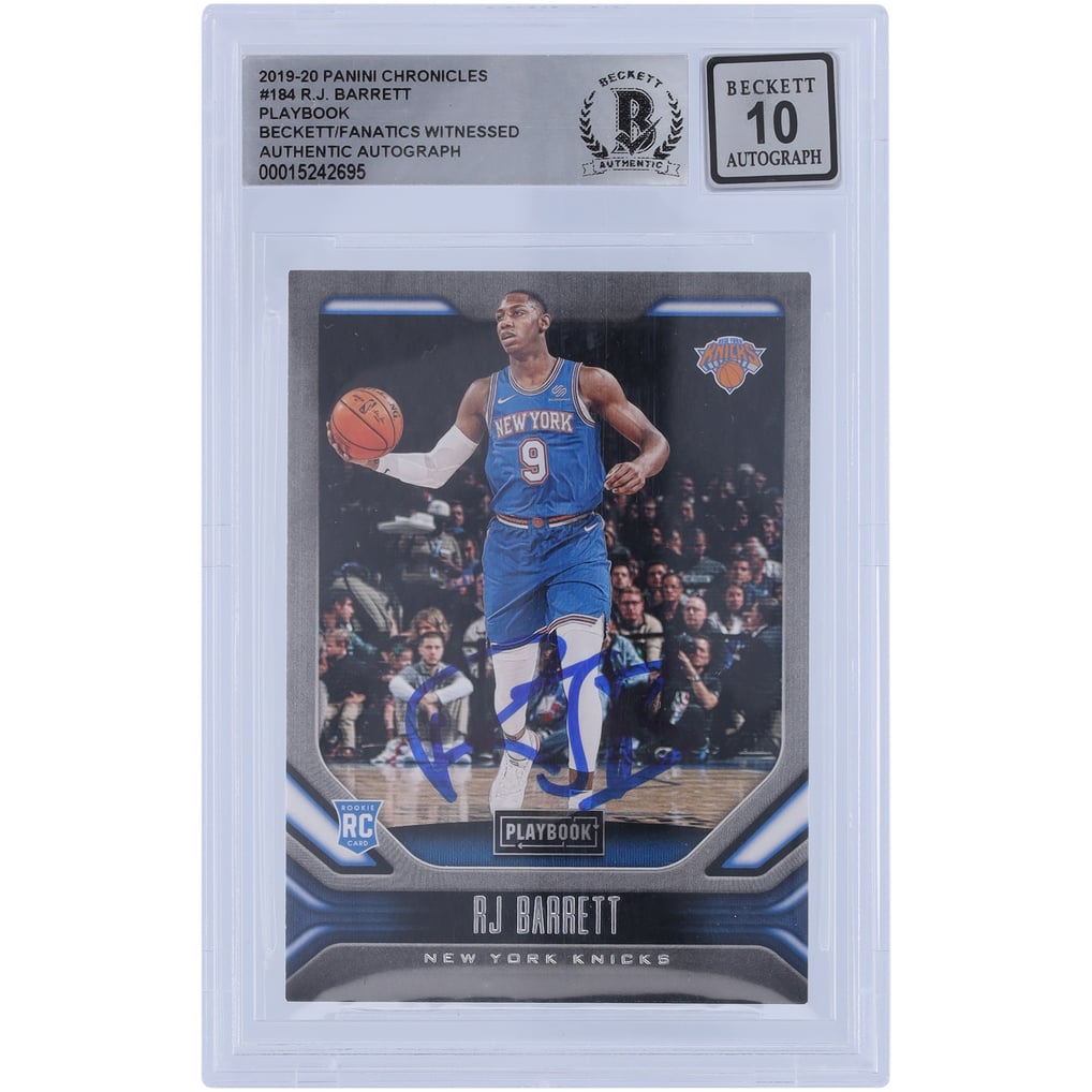 rj-barrett-new-york-knicks- RJ Barrett 直筆サイン 2019 Panini flawless