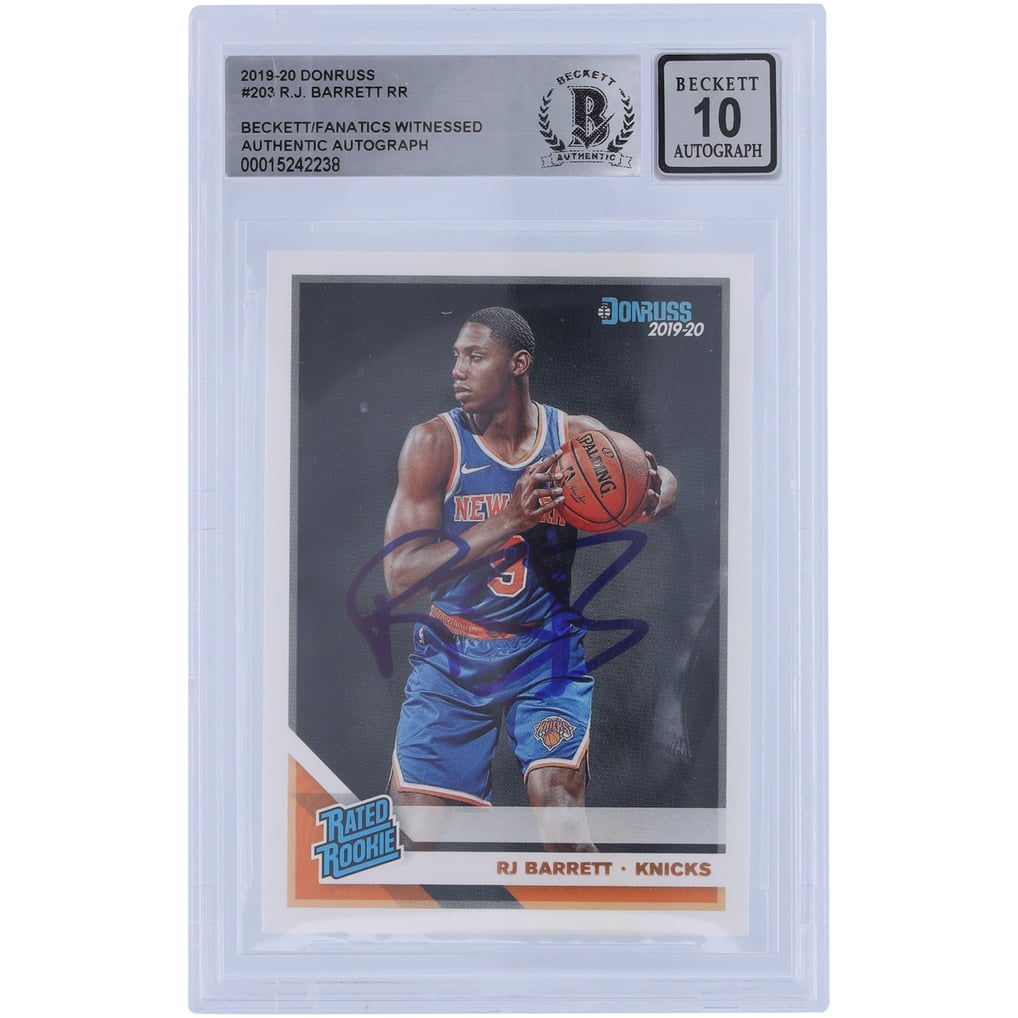 RJ Barrett New York Knicks Autographed 2019-20 Panini Donruss 