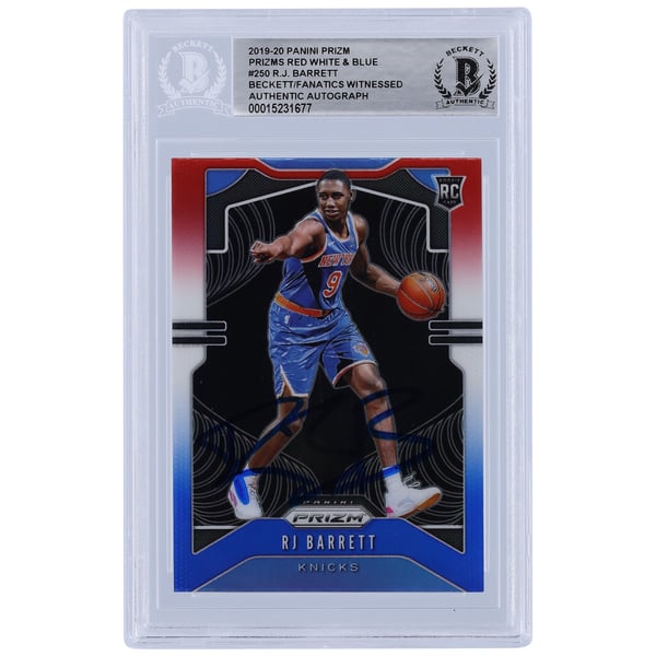 RJ Barrett New York Knicks Autographed 2019-20 Panini Prizm Red 