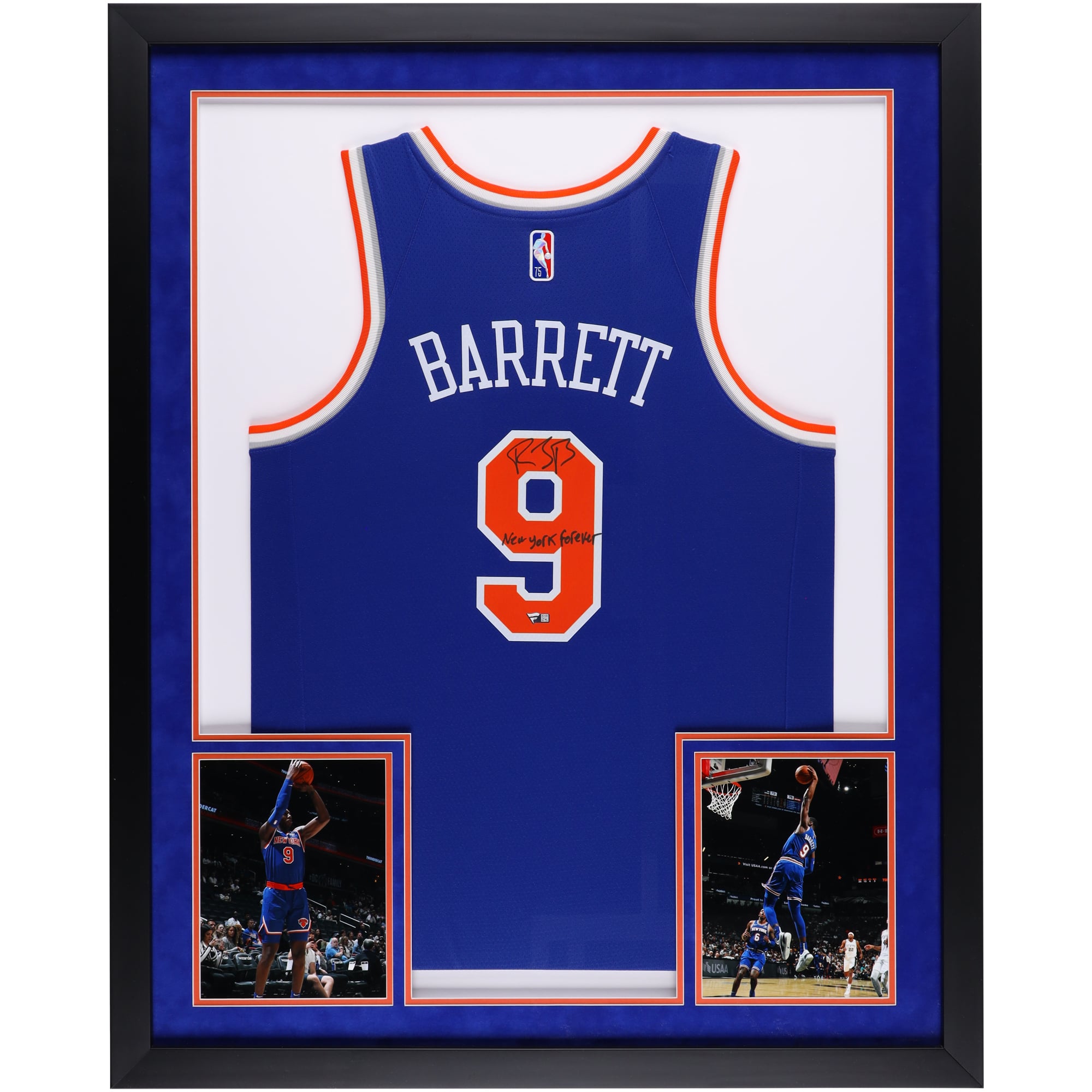 RJ Barrett New York Knicks Autographed Fanatics Authentic SM 
