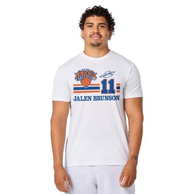 Jalen Brunson New York Knicks Homage Unisex Signature Jersey Tri-Blend T-Shirt - Ash