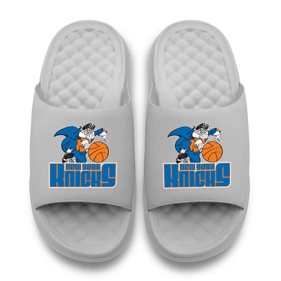 New York Knicks ISlide Unisex Logo Stack Motive Slide Sandals - Gray