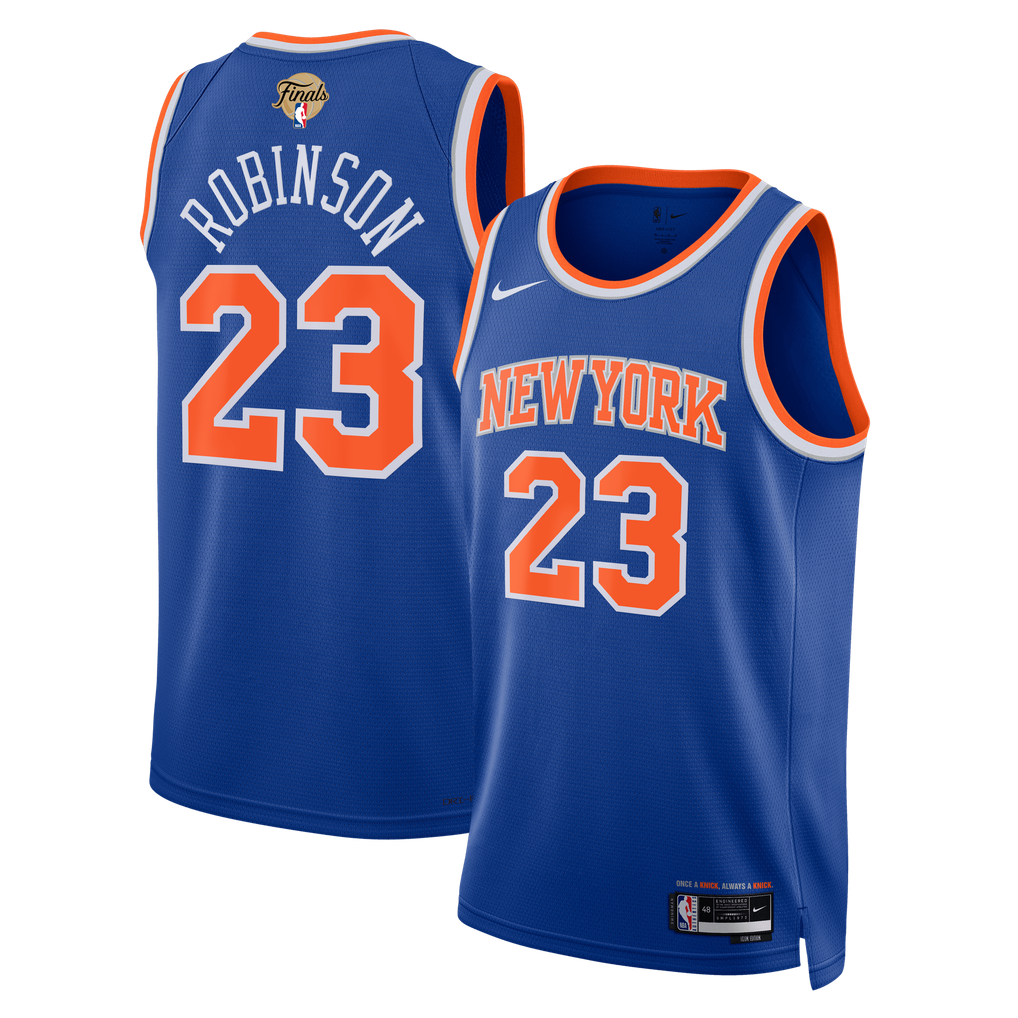 Unisex New York Knicks Mitchell Robinson Nike Blue 2026 NBA Finals ...