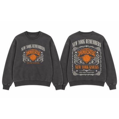  New York Knicks The Wild Collective Unisex 2026 NBA Finals Champions Fleece Sweatshirt - Charcoal