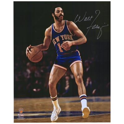Walt Frazier New York Knicks Fanatics Authentic Autographed 16" x 20" Dribbling In Blue Photograph