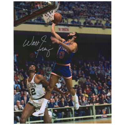 Walt Frazier New York Knicks Fanatics Authentic Autographed 16" x 20" Lay Up vs. Boston Celtics Photograph