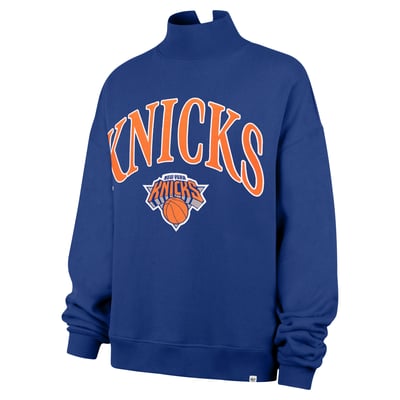  New York Knicks '47 Women's Oversized Vantage Mock Neck Sweatshirt - Blue