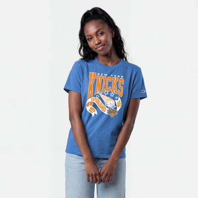 New York Knicks Champion Women's Banner T-Shirt - Blue