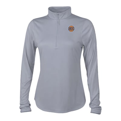 New York Knicks Columbia Women's Fairway Breeze Quarter-Zip Pullover - Gray
