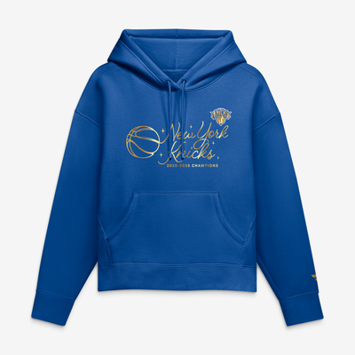 New York Knicks Fanatics Women's 2026 NBA Finals Champions Golden Era Hoodie - Blue