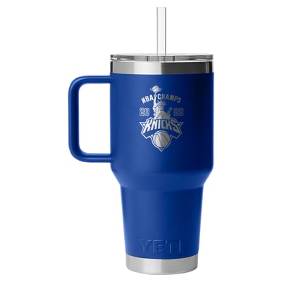 New York Knicks YETI Liberty Victory 35oz. Rambler 2.0 Straw Mug - Blue