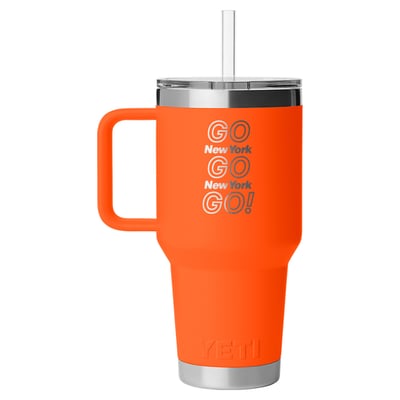 New York Knicks YETI GO NY 35oz. Rambler 2.0 Straw Mug - Orange