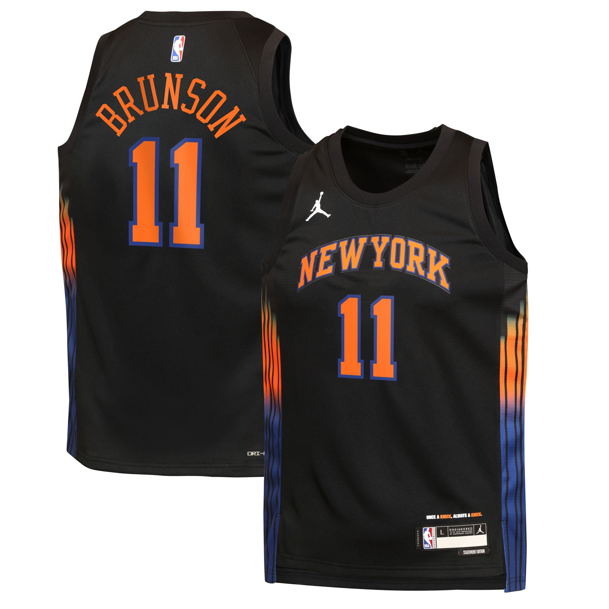 Jalen Brunson New York Knicks Jordan Brand Youth Swingman Jersey 