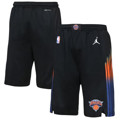  New York Knicks Jordan Brand Youth Authentic Statement Edition Swingman Shorts - Black