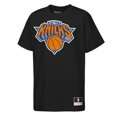  New York Knicks Mitchell & Ness Youth Big Face Mascot T-Shirt - Black