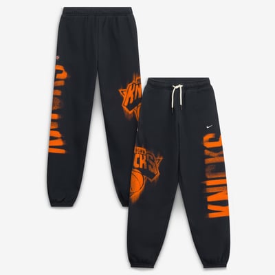  New York Knicks Nike Youth 2026/27 Standard Issue Authentic Wordmark Fleece Pants - Black