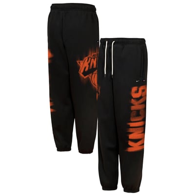  New York Knicks Nike Youth 2026/27 Standard Issue Authentic Wordmark Fleece Pants - Black