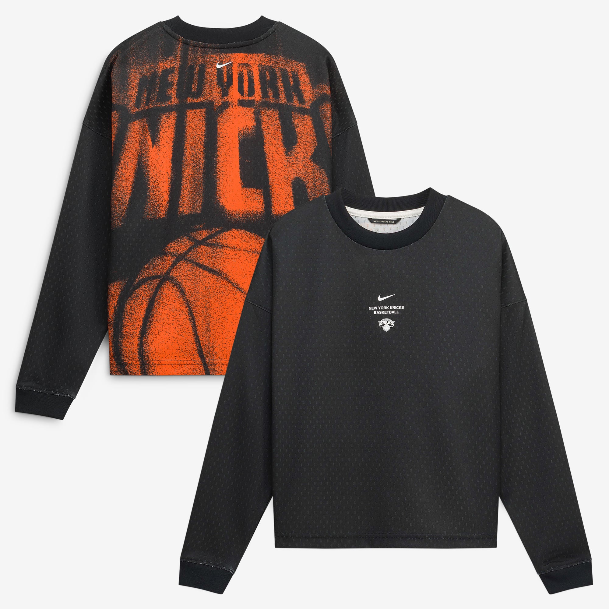 Youth New York Knicks Nike Black 2026/27 Standard Issue Pre-Game ...