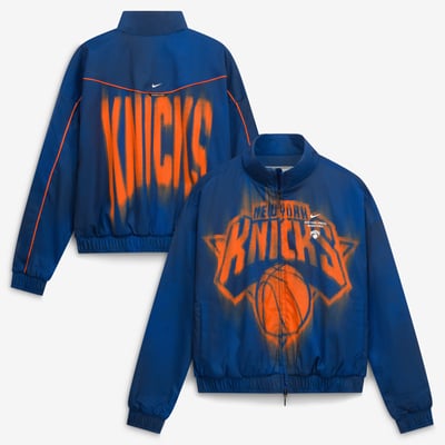  New York Knicks Nike Youth 2026/27 Standard Issue On-Court Authentic Game Full-Zip Jacket - Blue