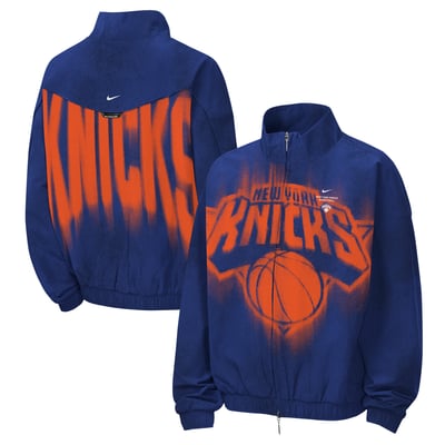  New York Knicks Nike Youth 2026/27 Standard Issue On-Court Authentic Game Full-Zip Jacket - Blue