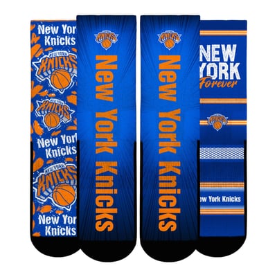  New York Knicks Rock Em Youth Fan Favorites Three-Pack Crew Socks Set - Orange