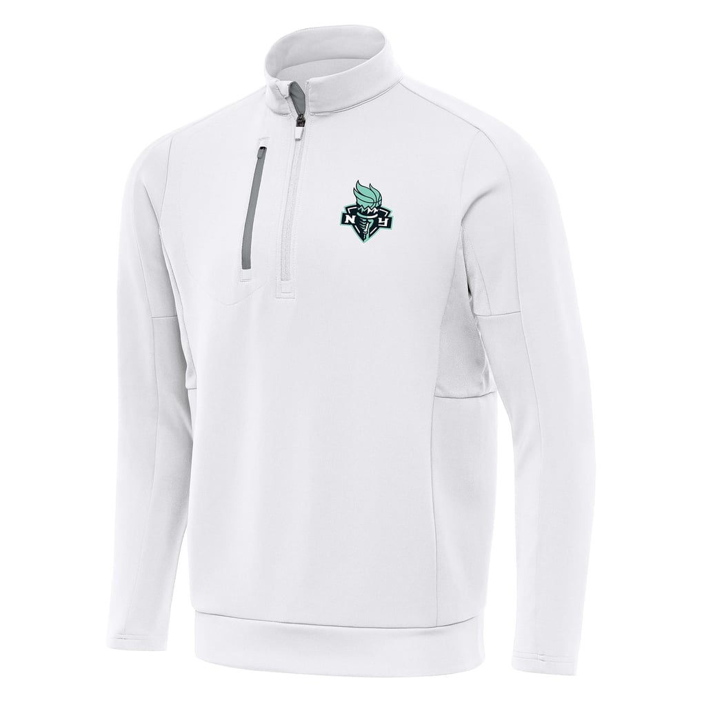 New York Liberty Antigua Generation Quarter-Zip Pullover Top - White