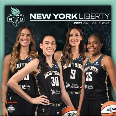New York Liberty 2027 12” x 12” Team Wall Calendar