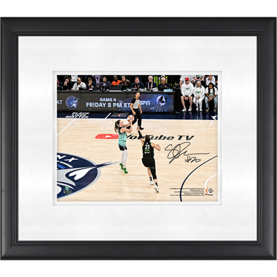 Sabrina Ionescu New York Liberty Autographed Fanatics Authentic Framed 8" x 10" 2024 WNBA Finals Game 3 Game Winning Three Pointer Photograph 