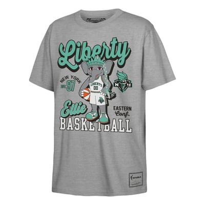  New York Liberty Mitchell & Ness Youth That Girl T-Shirt - Heather Gray