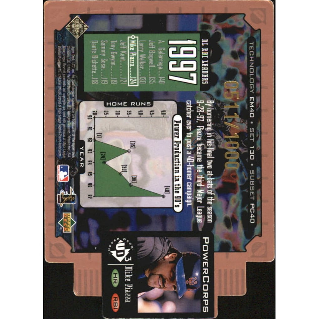 1998 UD3 Die Cuts #130 Mike Piazza PE