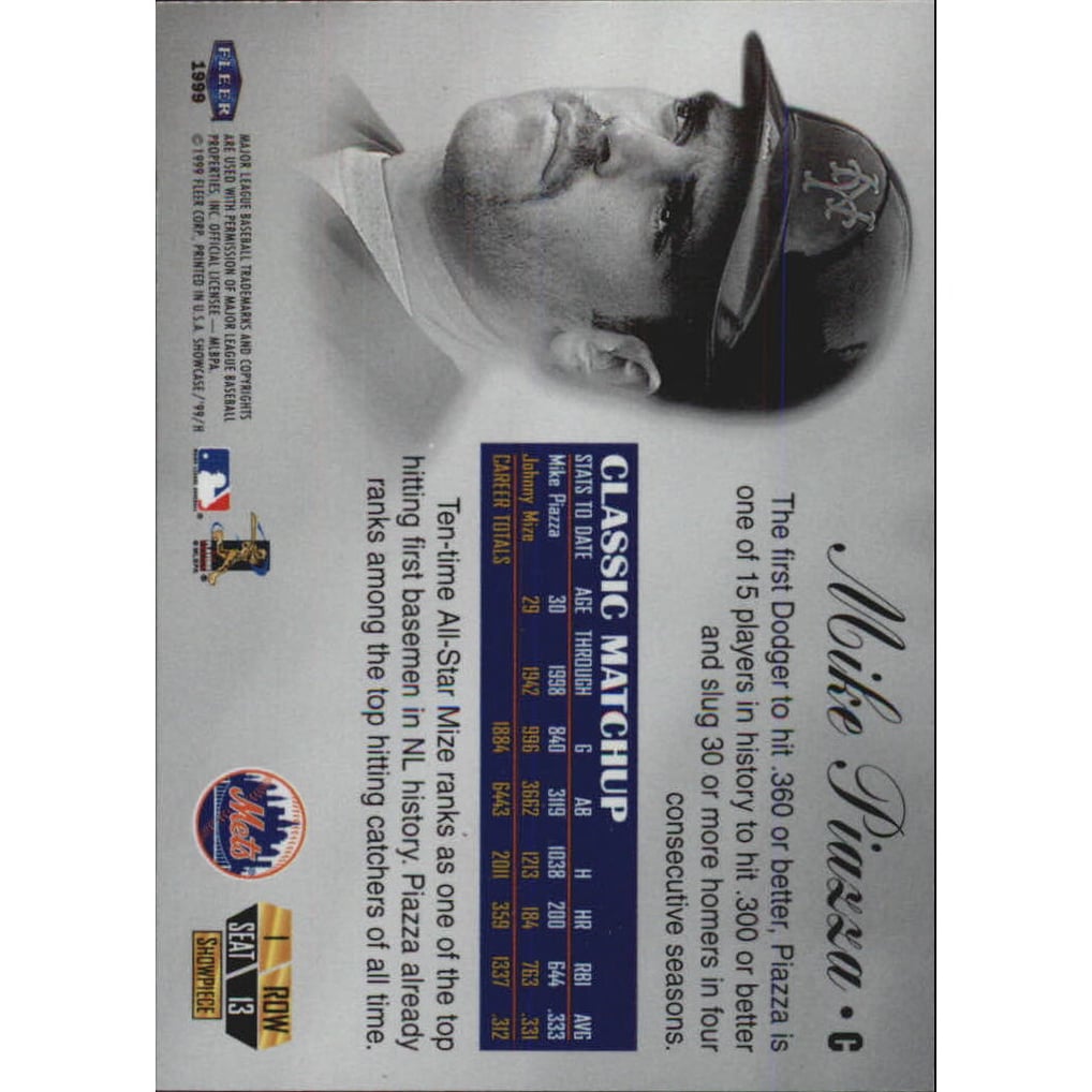 1999 Flair Showcase Row 1 #13 Mike Piazza