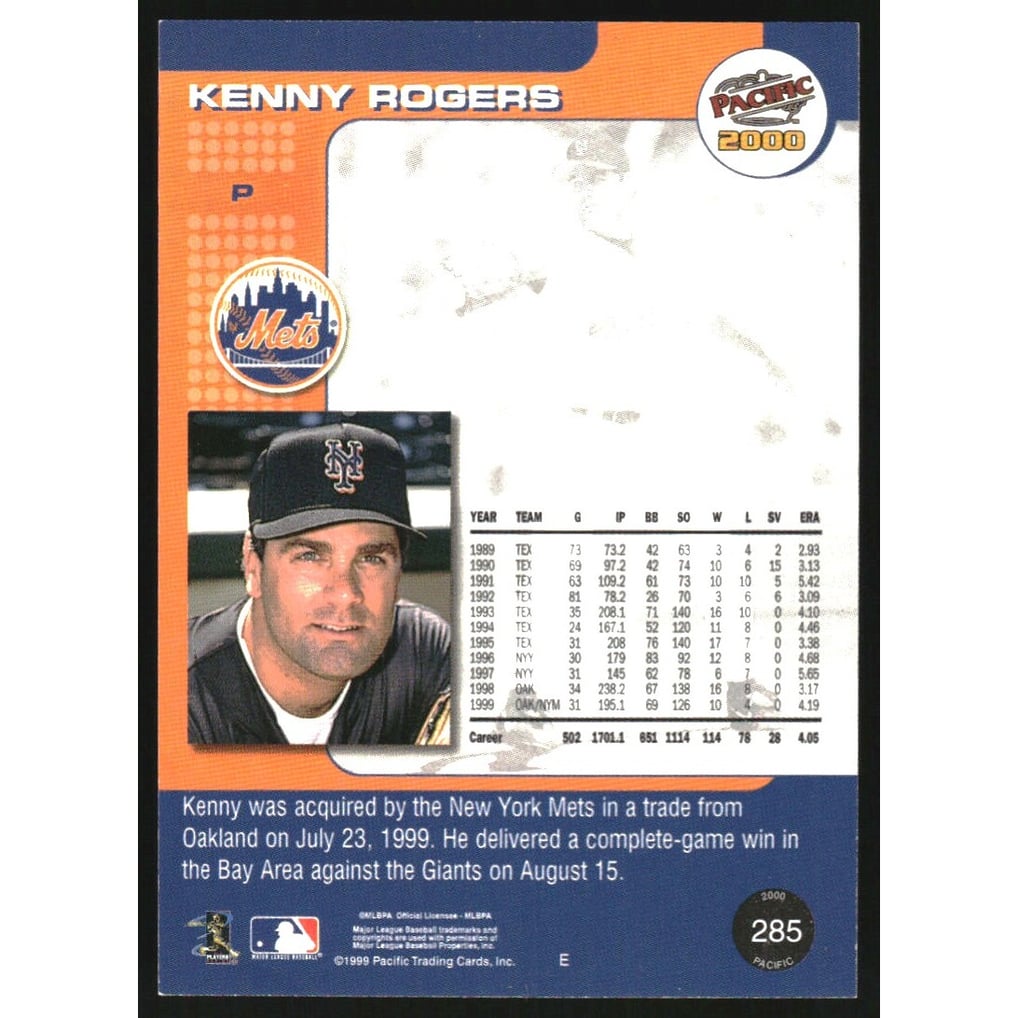 2000 Pacific Premiere Date #285 Kenny Rogers