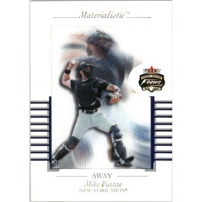 2002 Fleer Focus JE Materialistic Jumbos Away #3 Mike Piazza