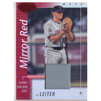 2002 Leaf Certified Mirror Red #102 Al Leiter Jsy