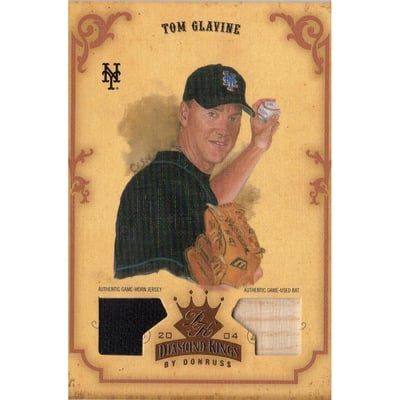 2004 Diamond Kings DK Materials Bronze #120 Tom Glavine Bat-Jsy/100